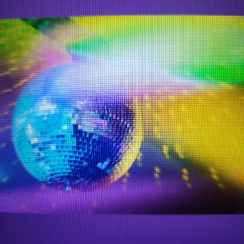 image of colorful disco ball